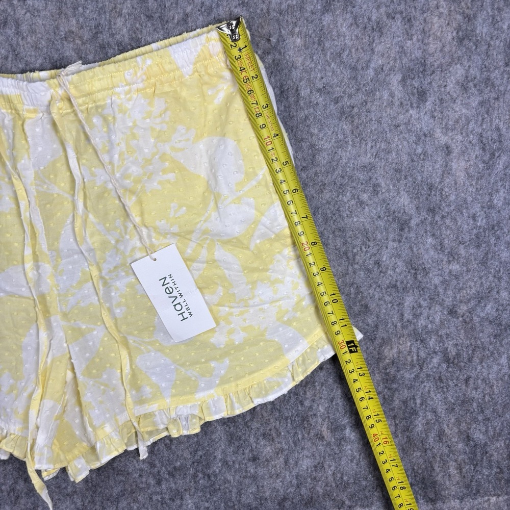 Haven Well‎ Within Shorts Women's Small Cotton Paisley Floral Yellow NWT - Picture 5 of 11